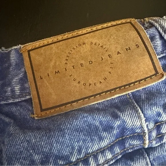 VTG LIMITED JEANS High-Rise Blue Denim Mom Pleated Jeans Size 10 Tapered Leg Y2K - Picture 7 of 12